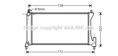AVA QUALITY COOLING ol2386 -  Радиатор, охлаждение двигателя